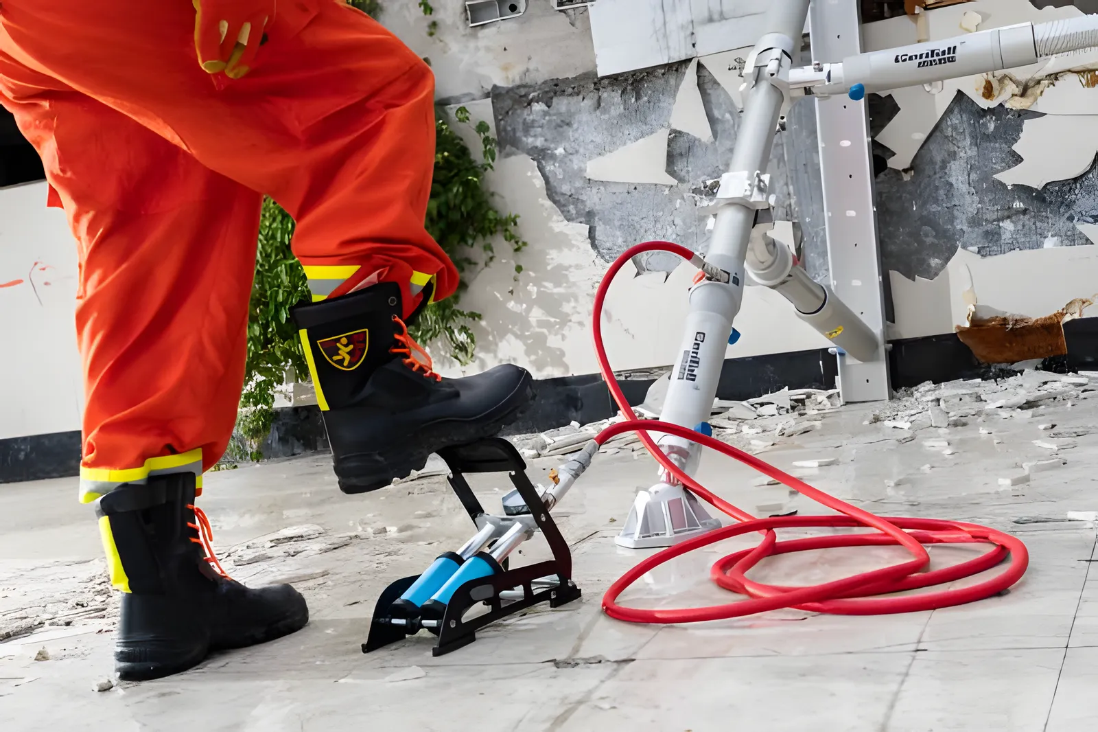 CenTall rescue struts during shoring and vehicle stabilisation.